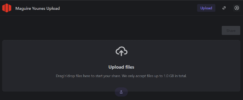 Pingvin Share Upload Interface